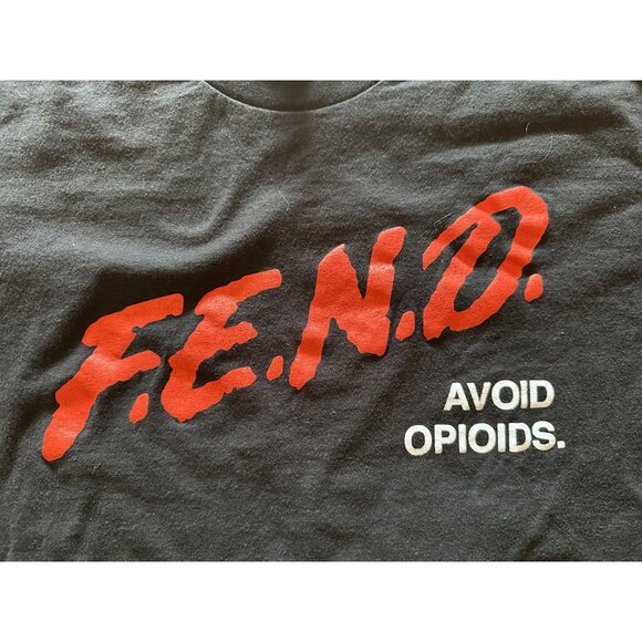 F.E.N.D. Avoid Opioids T shirt FEND Full Energy No Drugs DARE Straight Edge XXX - Picture 3 of 9
